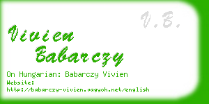 vivien babarczy business card